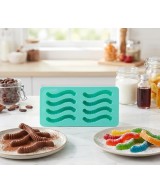 MOLDE GOMITAS GUSANO LARGO 8 CAVIDADES