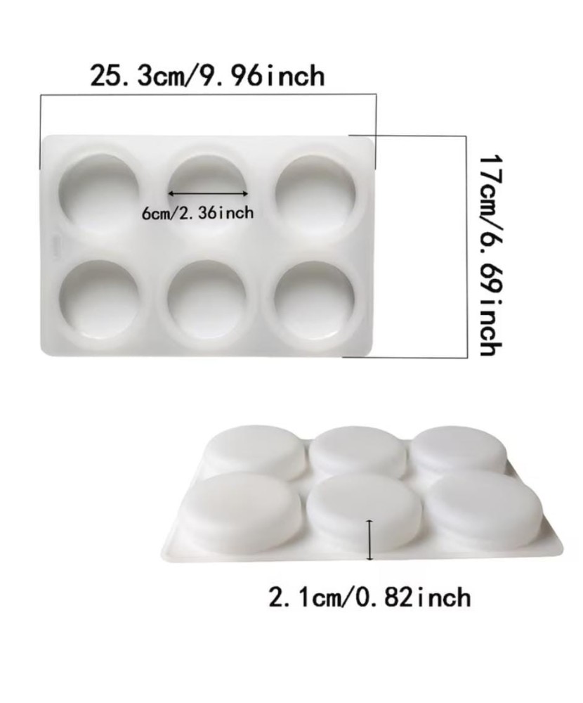 MOLDE CIRCULARES 6 CAVIDADES JABONES