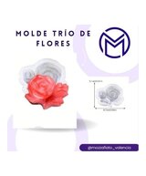 MOLDE TRIO DE FLORES