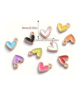 DIJES DE CORAZONES DE ESMALTE x UNIDAD