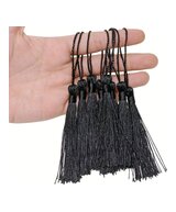 BORLAS COLGANTES LARGAS NEGRAS x 10 UNIDADES