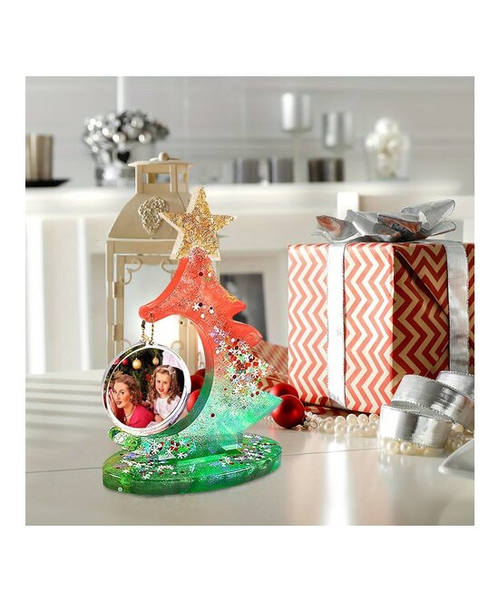 MOLDE MARCO DE FOTOS ARBOL NAVIDAD PLANO