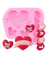 MOLDE TRUE LOVE CORAZONES 4 CAVIDADES