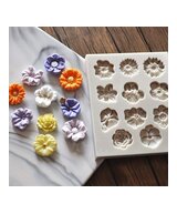 MOLDE MINI FLORES 11 CAVIDADES PLANAS
