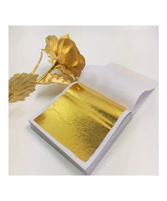 PAPEL ORO PLIEGLO 8x8 CM x UNIDAD