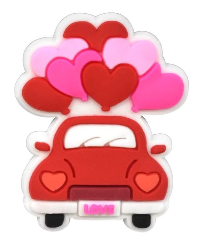 DIJES DE GOMA CARRO CORAZONES x UNIDAD