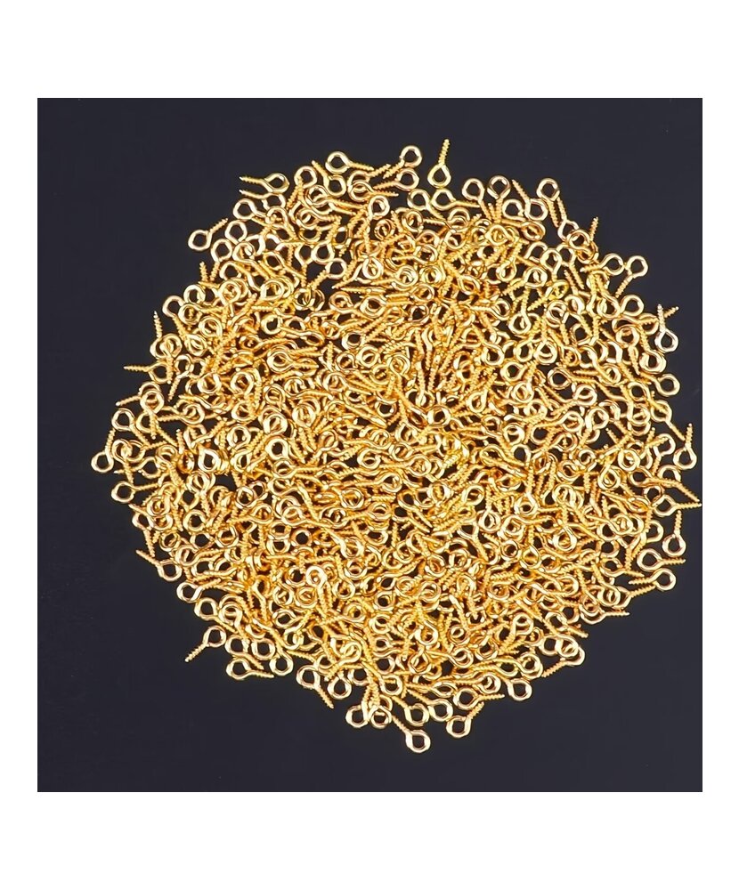 TORNILLOS PARA COLGANTES DORADOS x 20 PIEZAS