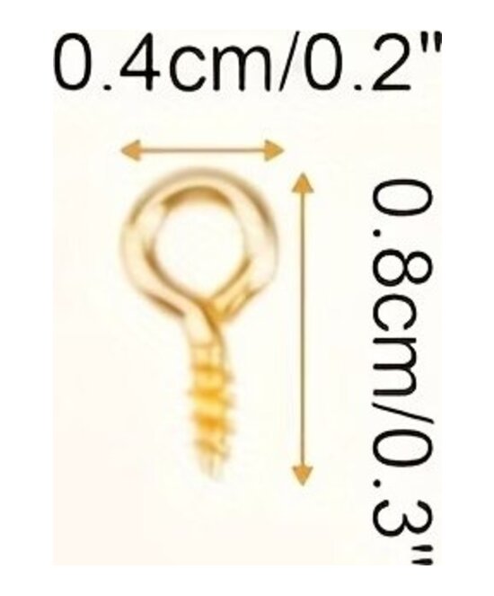 TORNILLOS PARA COLGANTES DORADOS x 20 PIEZAS
