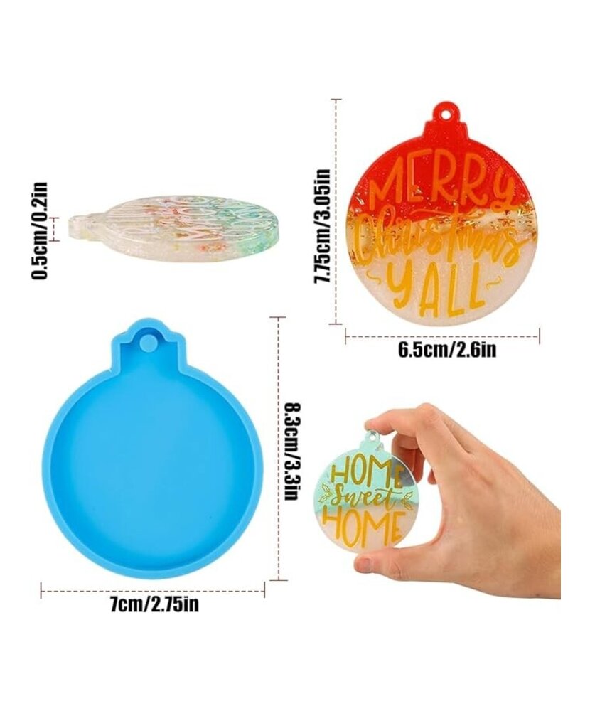 MOLDE DE BAMBALINA PLANA OCASION O NAVIDAD COLGANTE