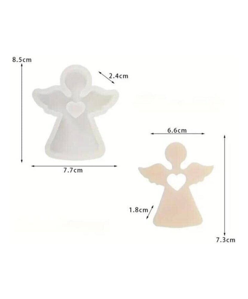 MOLDE ANGEL CORAZONADO PLANO PEQUEÑO