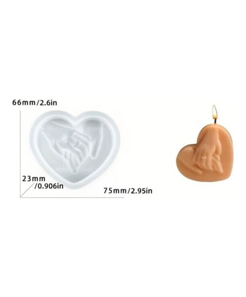 MOLDE MANOS ENTRELAZADAS CORAZON
