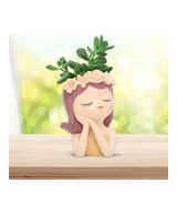 MOLDE MACETA NIÑA SOÑANDO