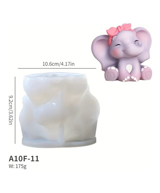 MOLDE ELEFANTE BEBE FEMENINO PEQUEÑO
