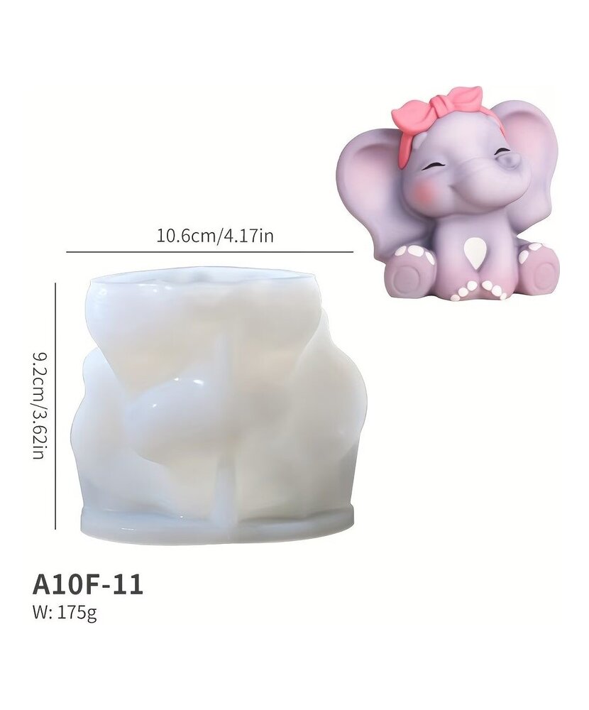 MOLDE ELEFANTE BEBE FEMENINO PEQUEÑO