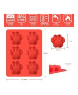 MOLDE PATAS DE PERRO 6 CAVIDADES MEDIANAS