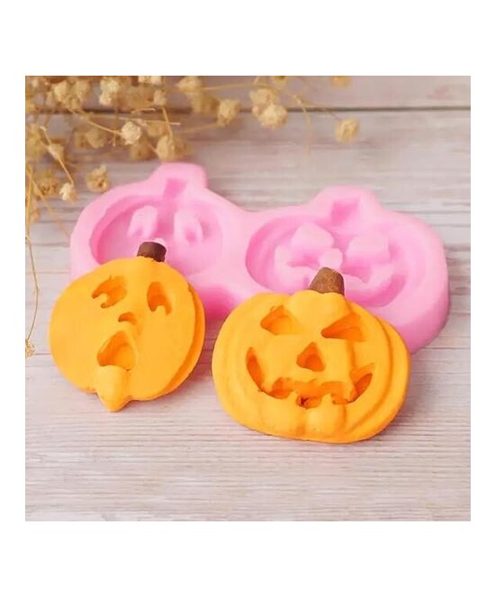 MOLDE CALABAZAS PLANAS MALAS 2 CAVIDADES