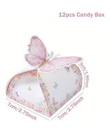 CAJAS PARA DECORACIONES O RECUERDOS DE OCASION MARIPOSA ROSADA