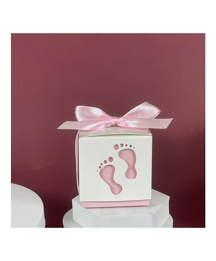 CAJAS PARA DECORACIONES O RECUERDOS DE OCASION PIES ROSADO