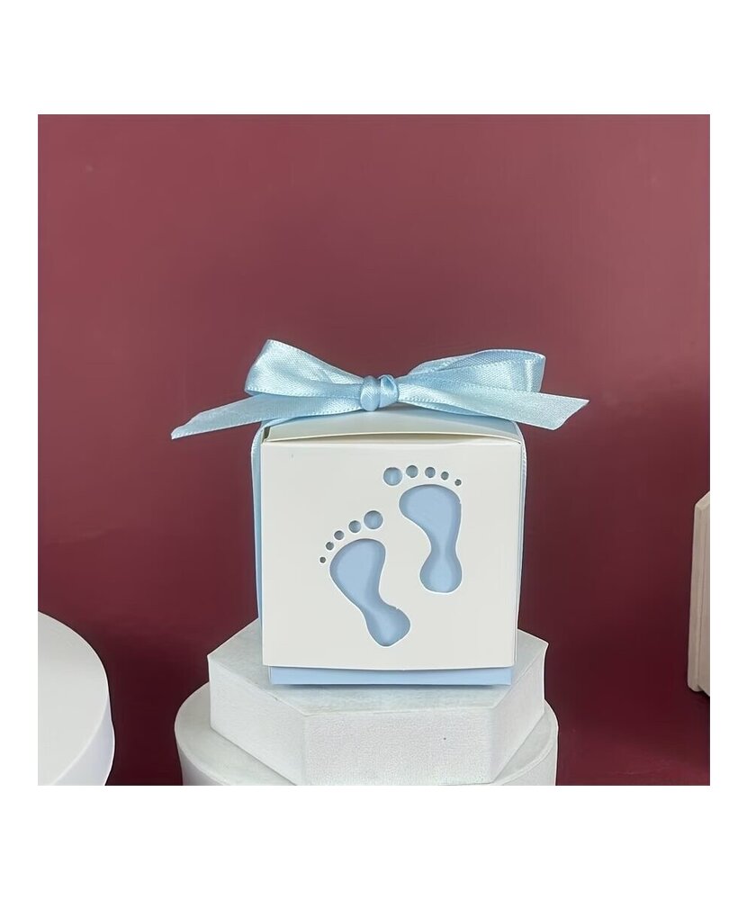 CAJAS PARA DECORACIONES O RECUERDOS DE OCASION PIES AZUL