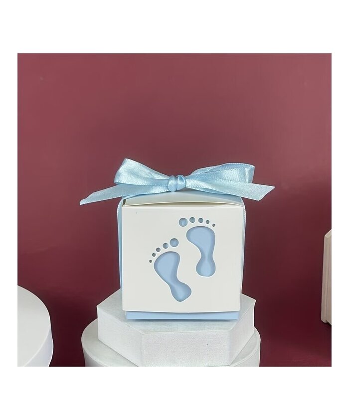 CAJAS PARA DECORACIONES O RECUERDOS DE OCASION PIES AZUL