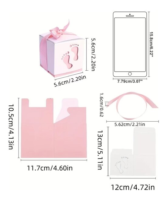 CAJAS PARA DECORACIONES O RECUERDO CORAZON 2 TONOS