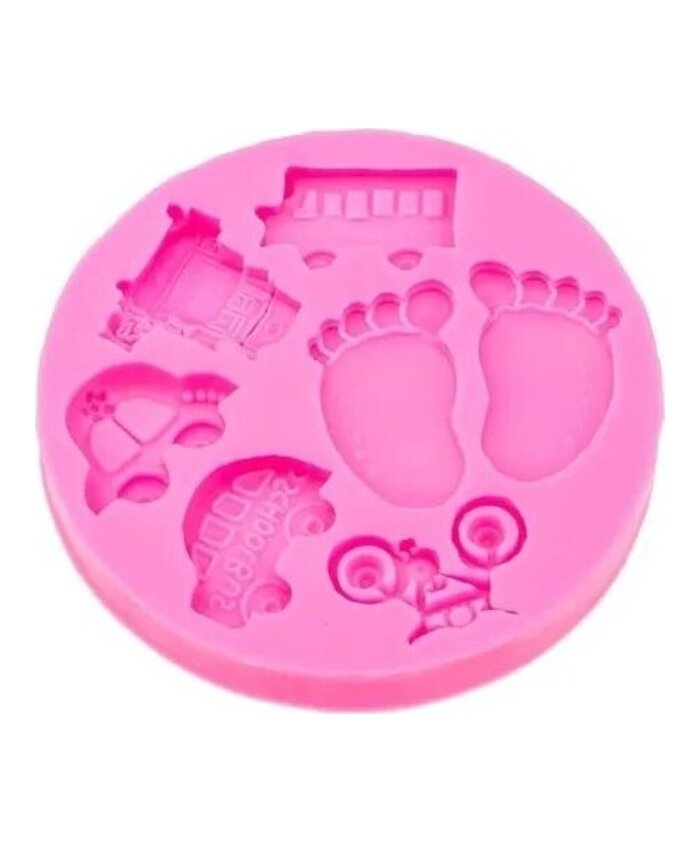 MOLDE PIEZAS DE BEBE PLANOS 7 CAVIDADES