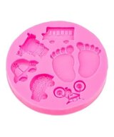 MOLDE PIEZAS DE BEBE PLANOS 7 CAVIDADES