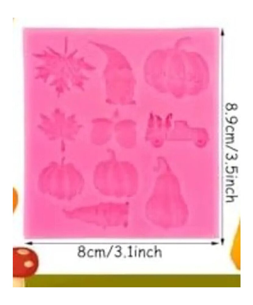 MOLDE FIGURAS HALLOWEEN PLANAS 10 CAVIDADES
