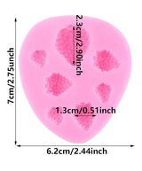 MOLDE MINI FRESAS PLANAS 7 CAVIADADES