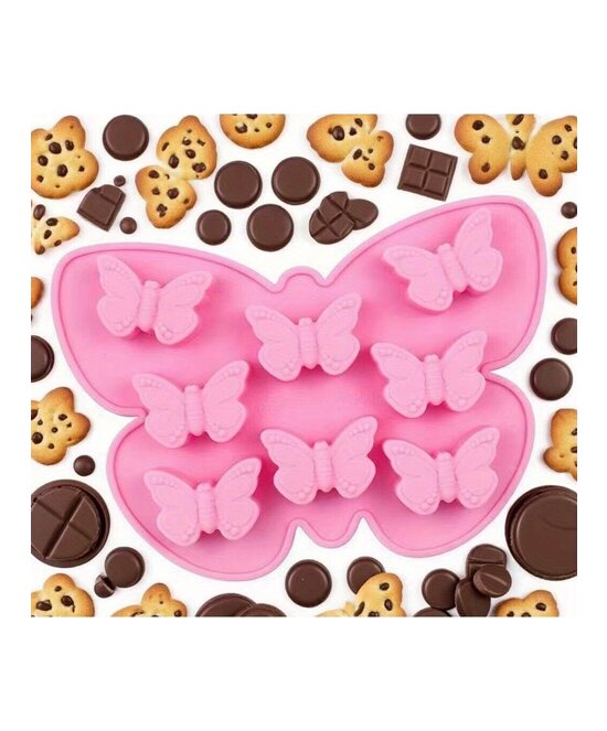 MOLDE MARIPOSAS CON PROFUNDIDAD 8 CAVIDADES