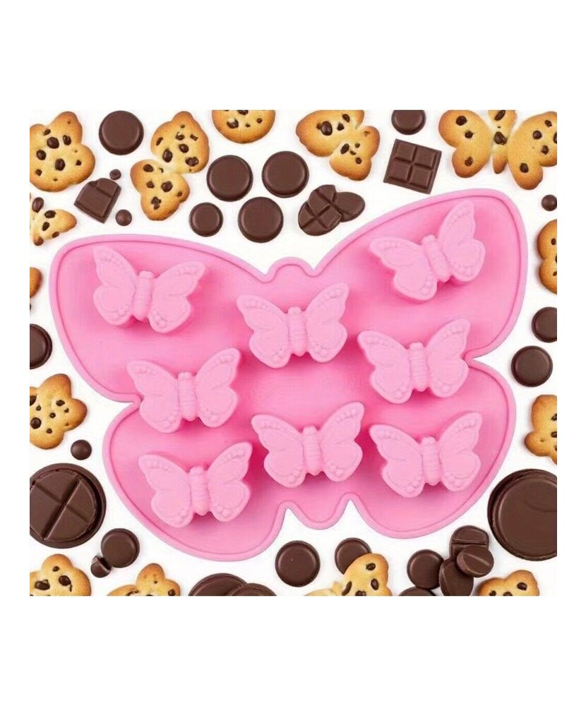 MOLDE MARIPOSAS CON PROFUNDIDAD 8 CAVIDADES