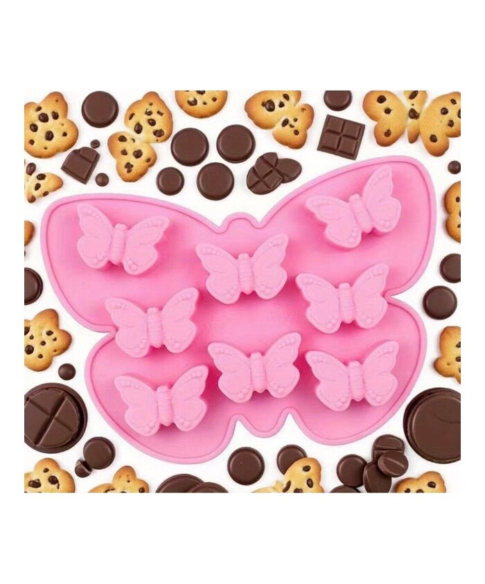 MOLDE MARIPOSAS CON PROFUNDIDAD 8 CAVIDADES