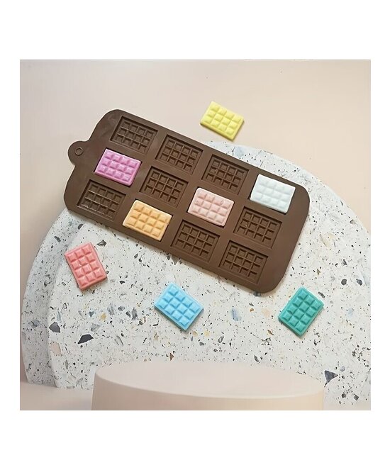 MOLDE BARRA DE CHOCOLATES PEQUEÑAS 12 CAVIDADES TABLETAS