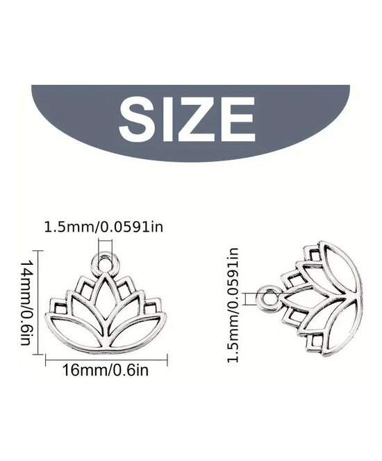 DIJES PLATEADO FLOR DE LOTUS DE OCASION