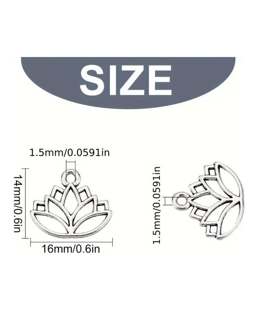 DIJES PLATEADO FLOR DE LOTUS DE OCASION