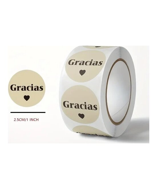 ETIQUETAS  GRACIAS  CIRCULARES  x 20 UNIDADES
