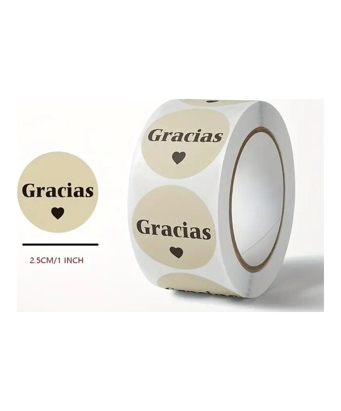 ETIQUETAS  GRACIAS  CIRCULARES  x 20 UNIDADES