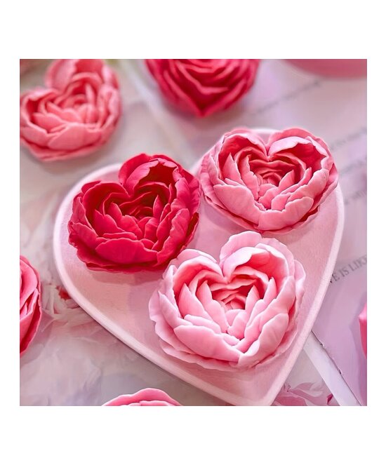 MOLDE DE CORAZON FLORAL