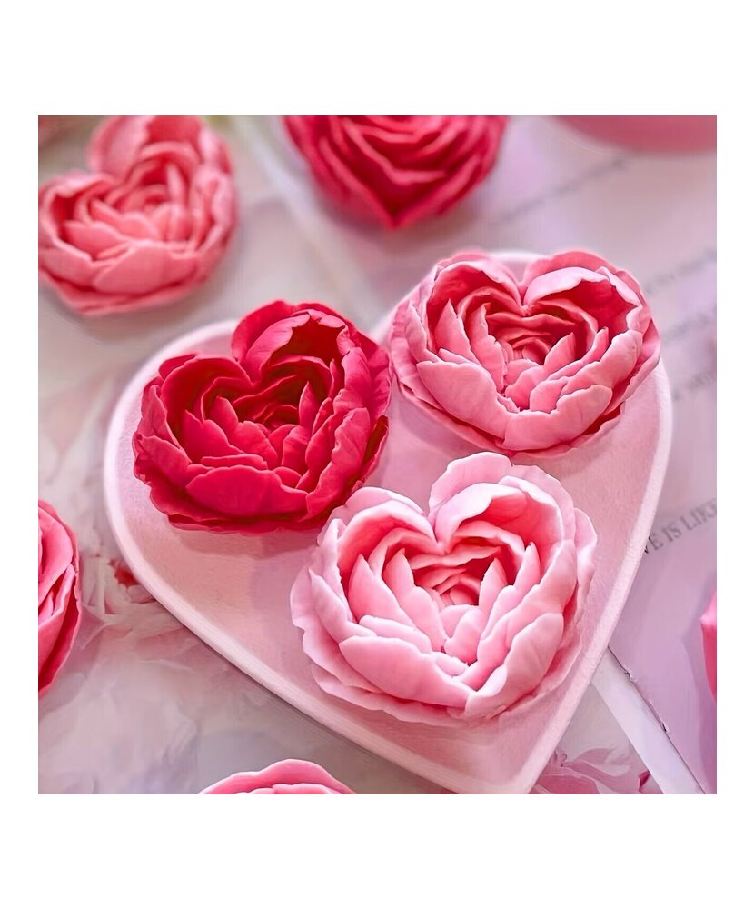 MOLDE DE CORAZON FLORAL