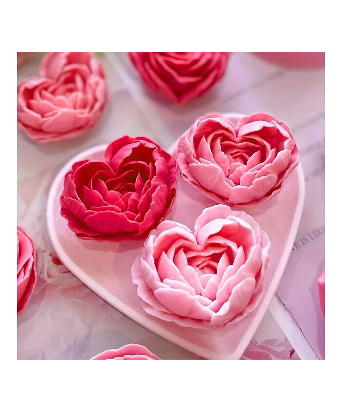 MOLDE DE CORAZON FLORAL