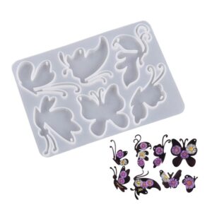 MOLDE MARIPOSAS PLANAS DISEÑOS 6 CAVIDADES